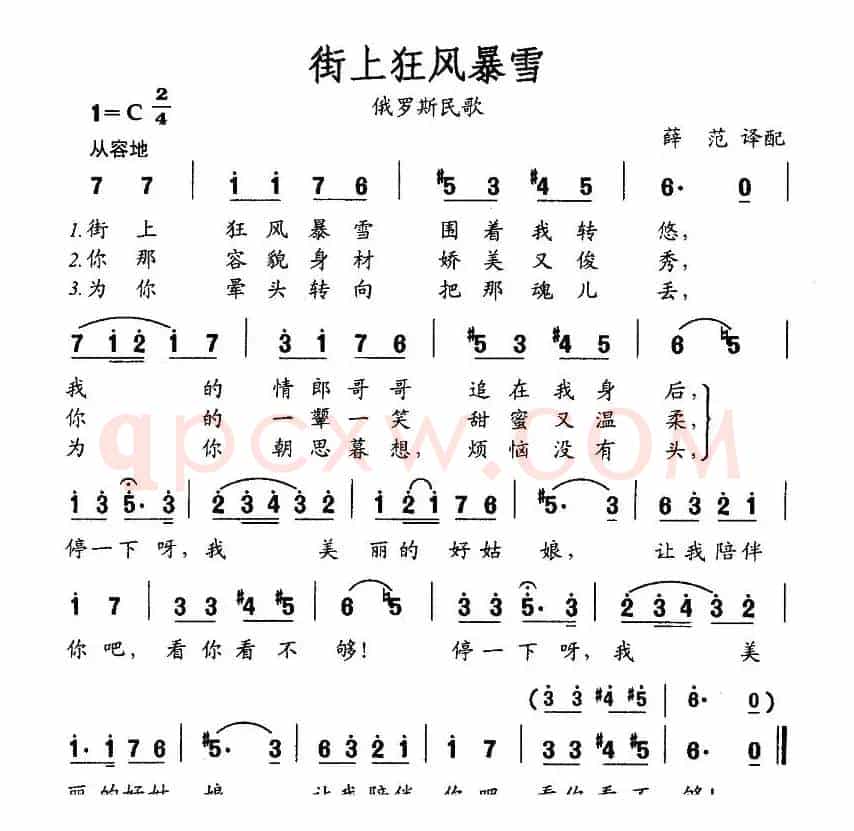 街上狂风暴雪（俄）