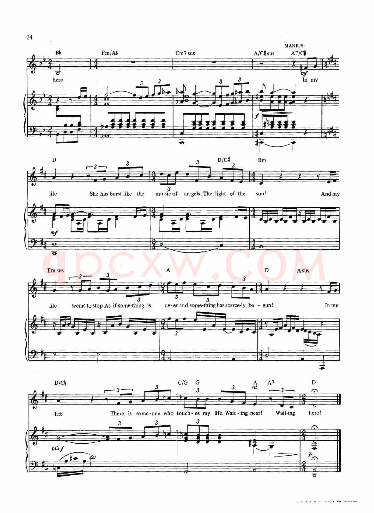 In My Life (音乐剧《悲惨世界》(Les Miserables)选曲、正谱 )