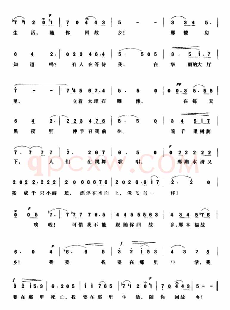 你可知道那地方——迷娘的浪漫曲（歌剧《迷娘》选曲）