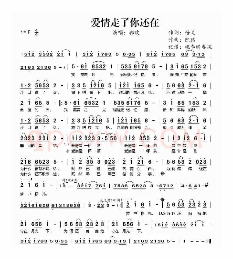 爱情走了你还在