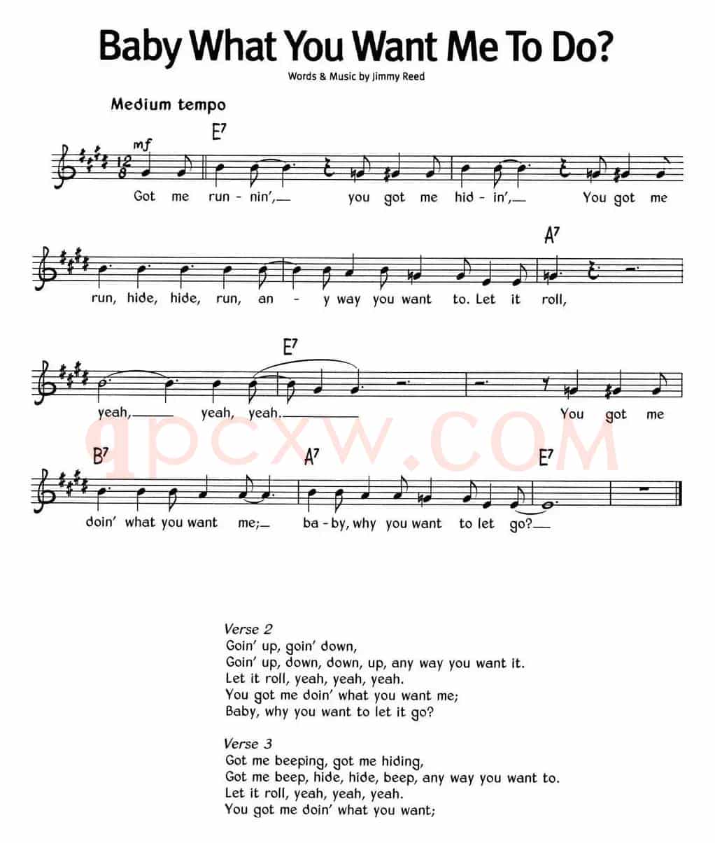蓝调音乐：Baby What You Want Me To Do