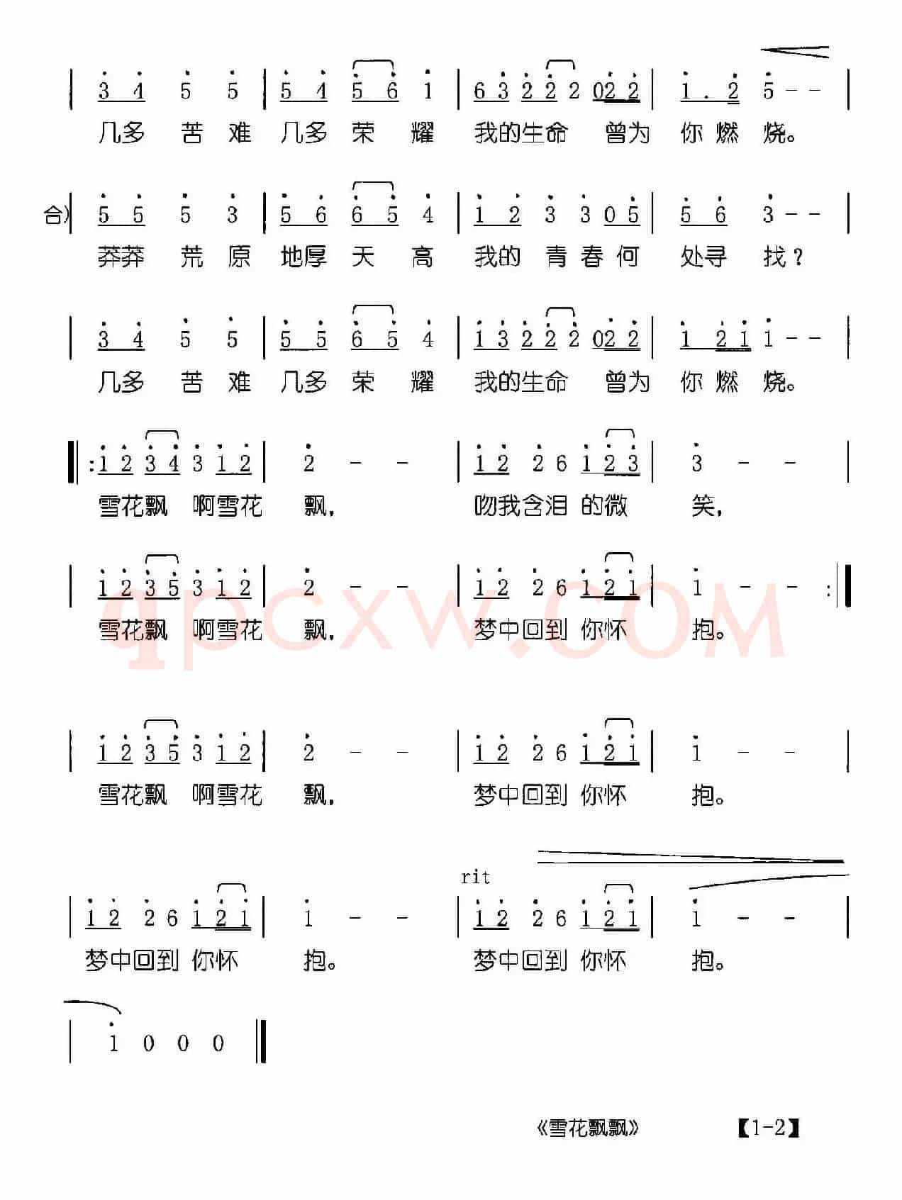 雪花飘飘（《北大荒知青之歌》首曲）