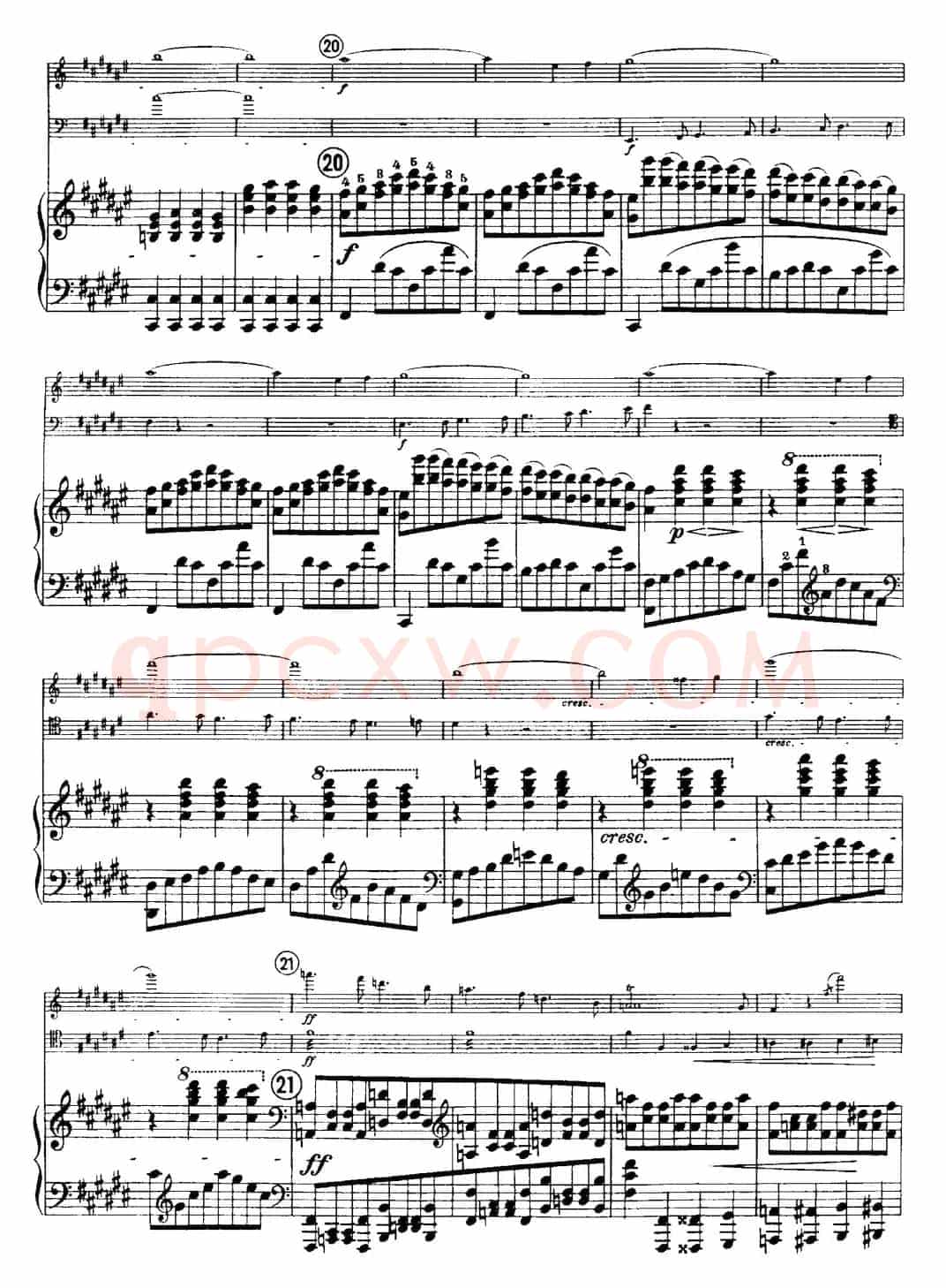 Franck《Piano Trio Op.1 No.1,F-sharp minor》(Ⅲ、小提琴+大提琴+钢琴伴奏)