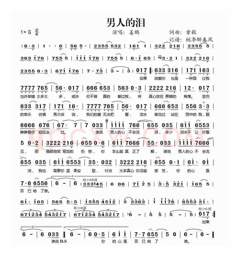 男人的泪