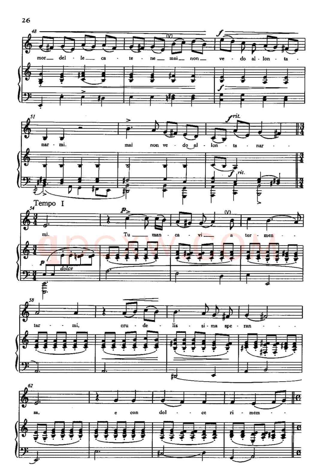 [意]Tu mancavi a tormentarmi（请你别再让我痛苦）
