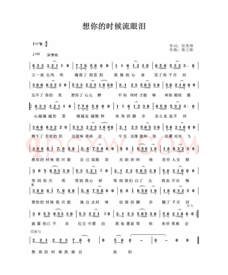 想你的时候流眼泪