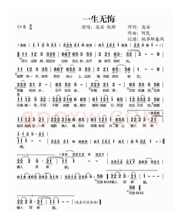 一生无悔