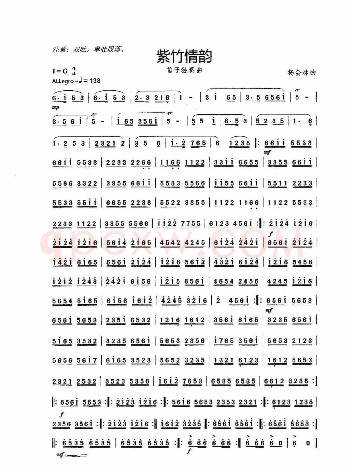紫竹情韵（笛子独奏曲）