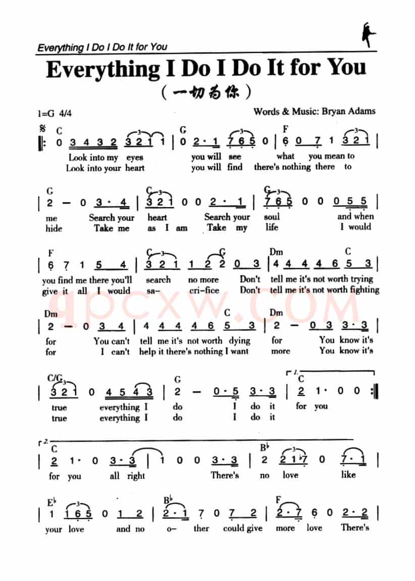 Everything I Do I Do It for You（一切为你）