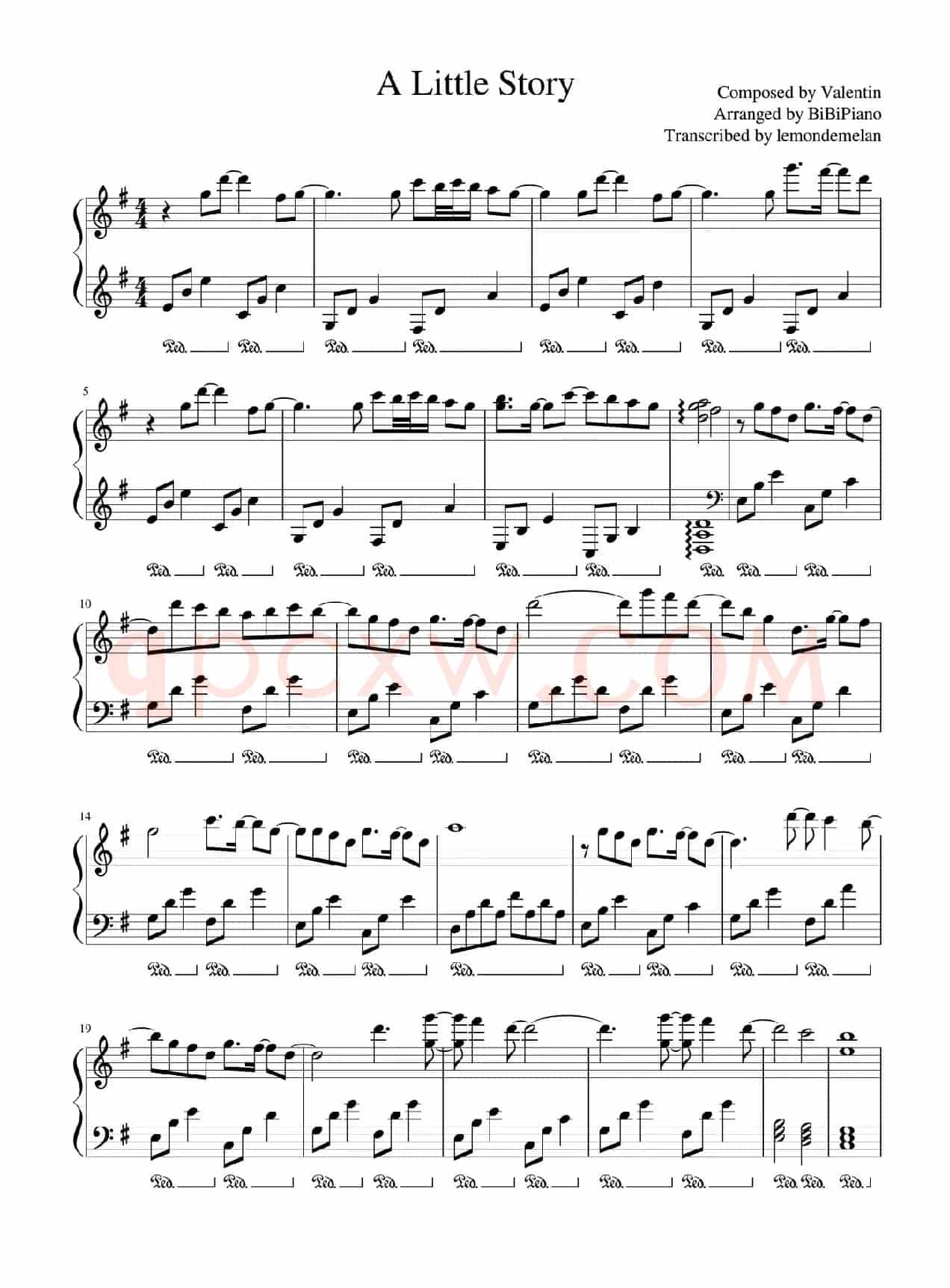 A Little Story(BiBiPiano钢琴版)