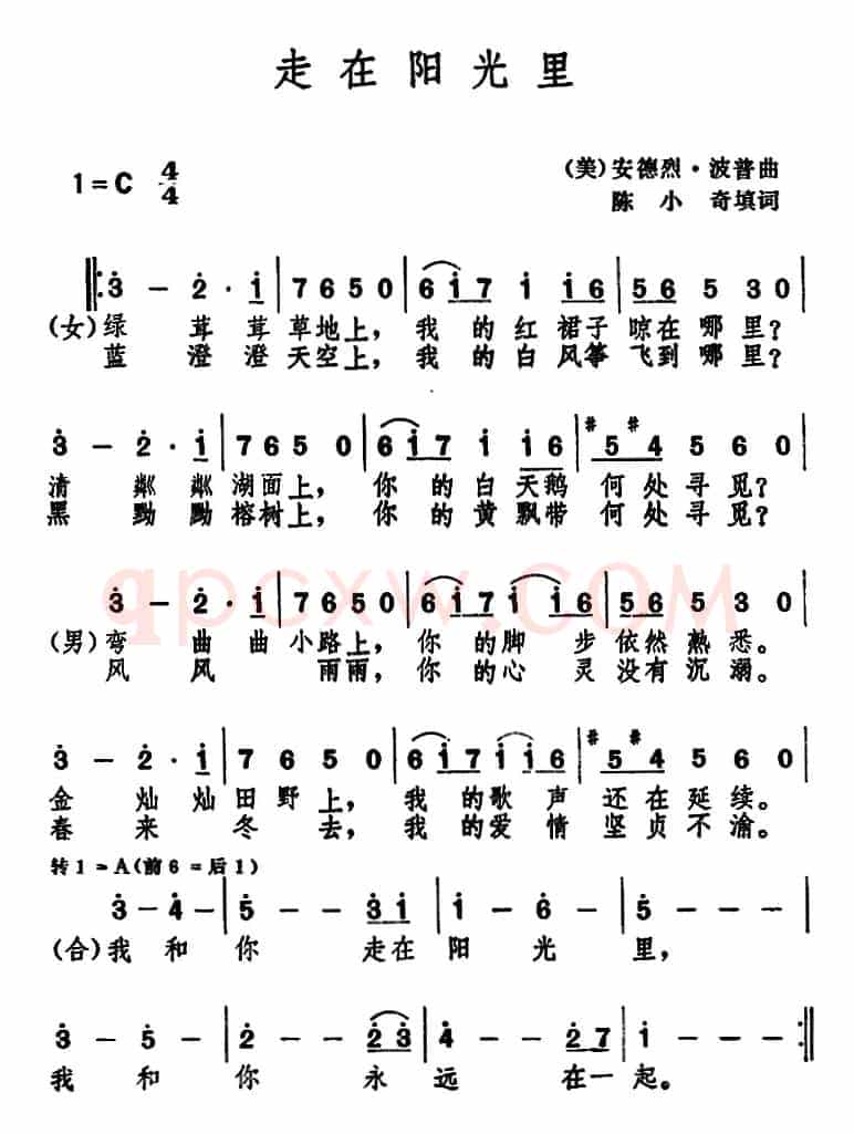 [美]走在阳光里 