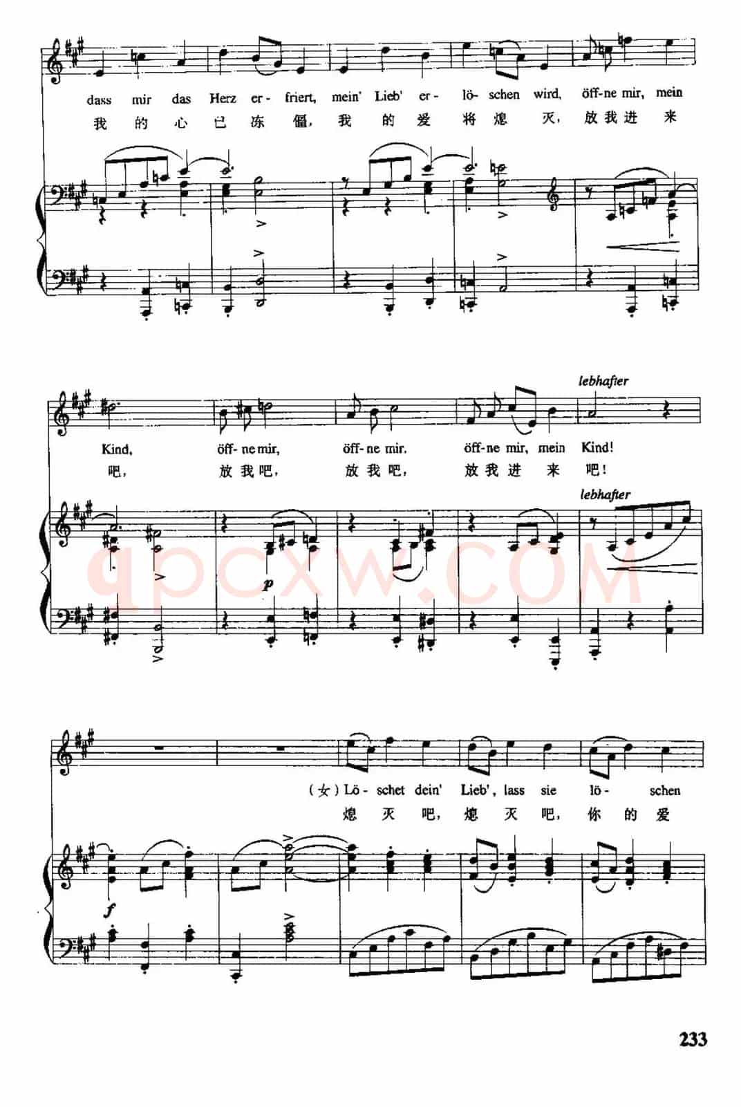 [德]徒然的小夜曲（中外文对照、正谱）