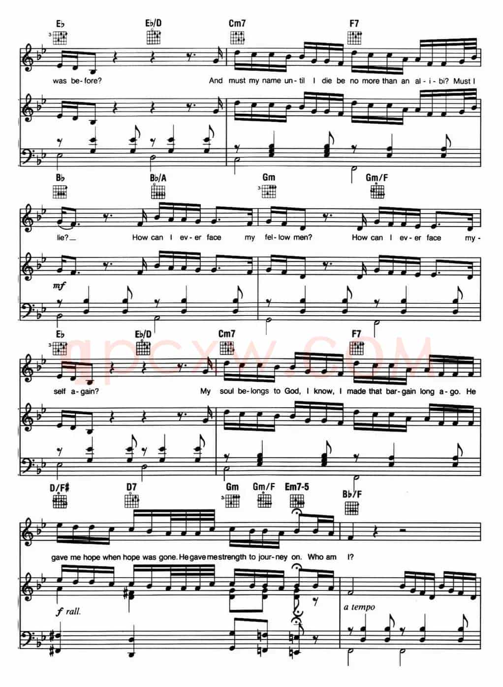 Who Am I?(音乐剧《悲惨世界》(Les Miserables)选曲、正谱 )