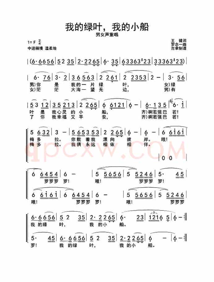 我的绿叶，我的小船