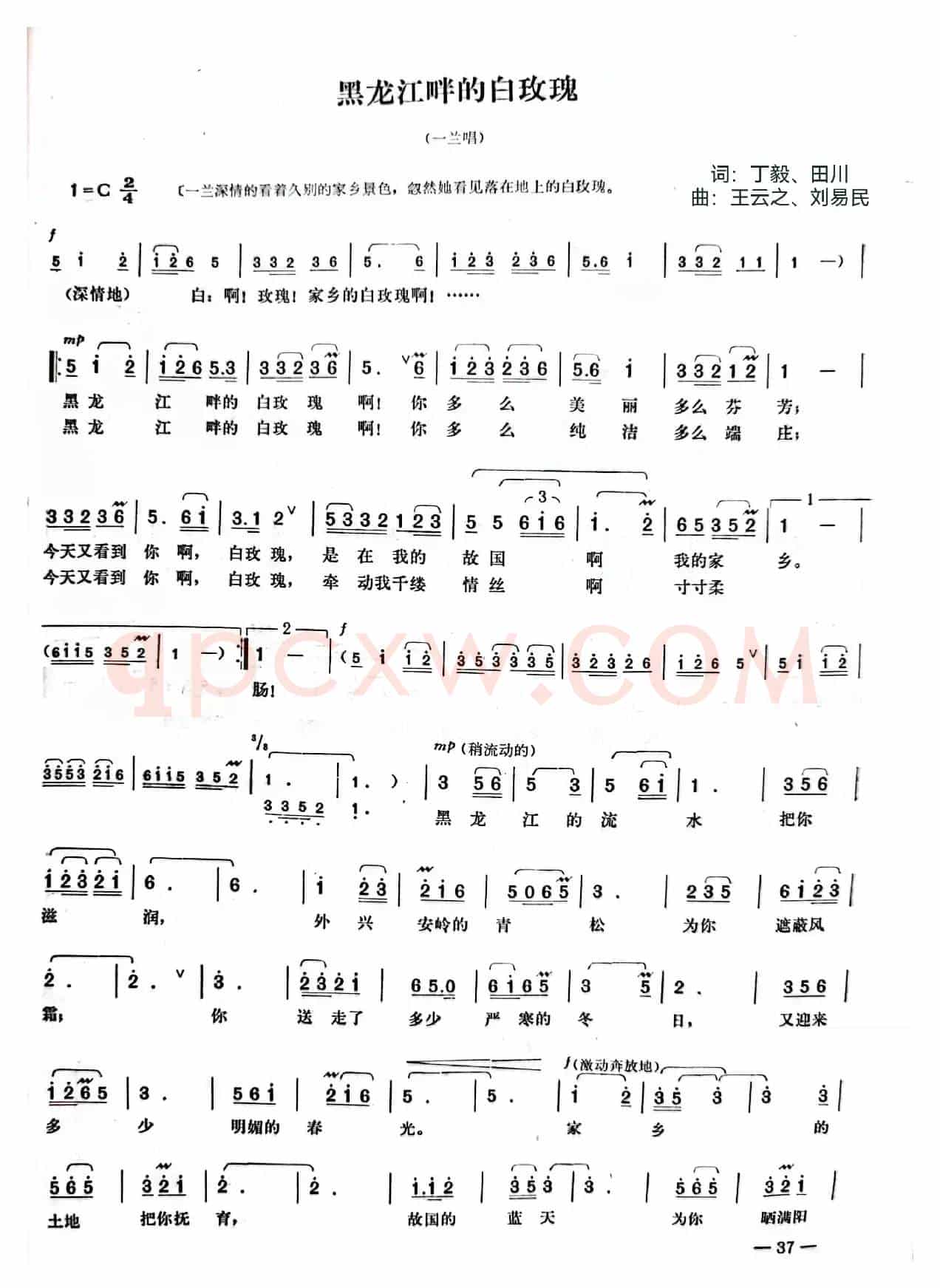 黑龙江畔的白玫瑰（歌剧《傲蕾·一兰》选曲）
