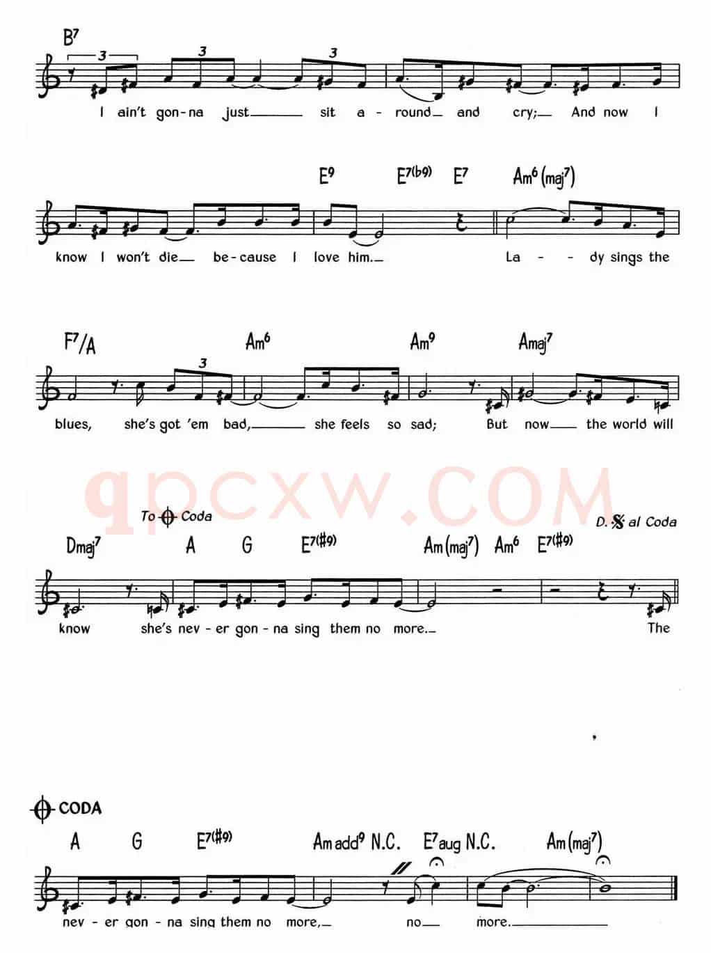 蓝调音乐：The Lady Sings The Blues