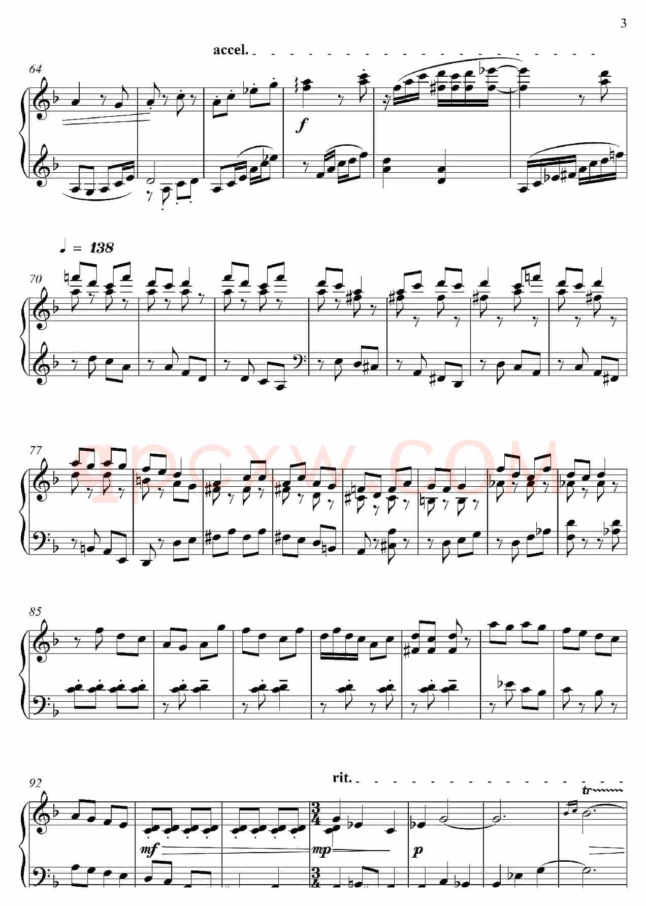 第23钢琴奏鸣曲“高甲缘”Piano Sonata No·23（三个乐章）