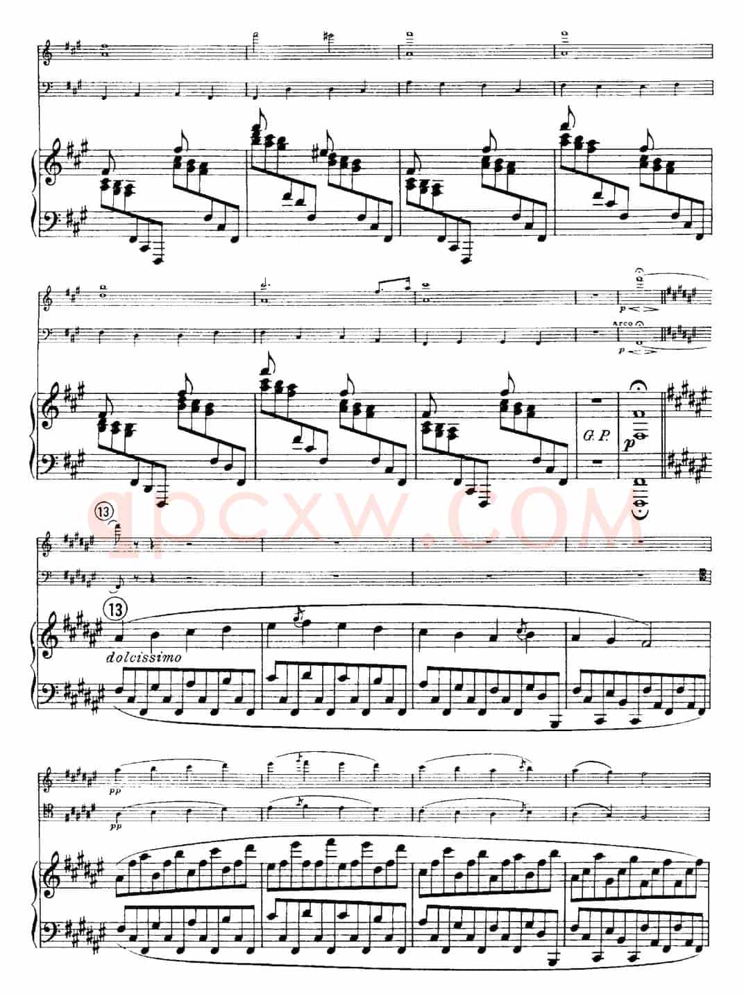 Franck《Piano Trio Op.1 No.1,F-sharp minor》(Ⅰ、小提琴+大提琴+钢琴伴奏)
