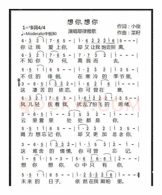 想你，想你（小俊词 菜籽曲）