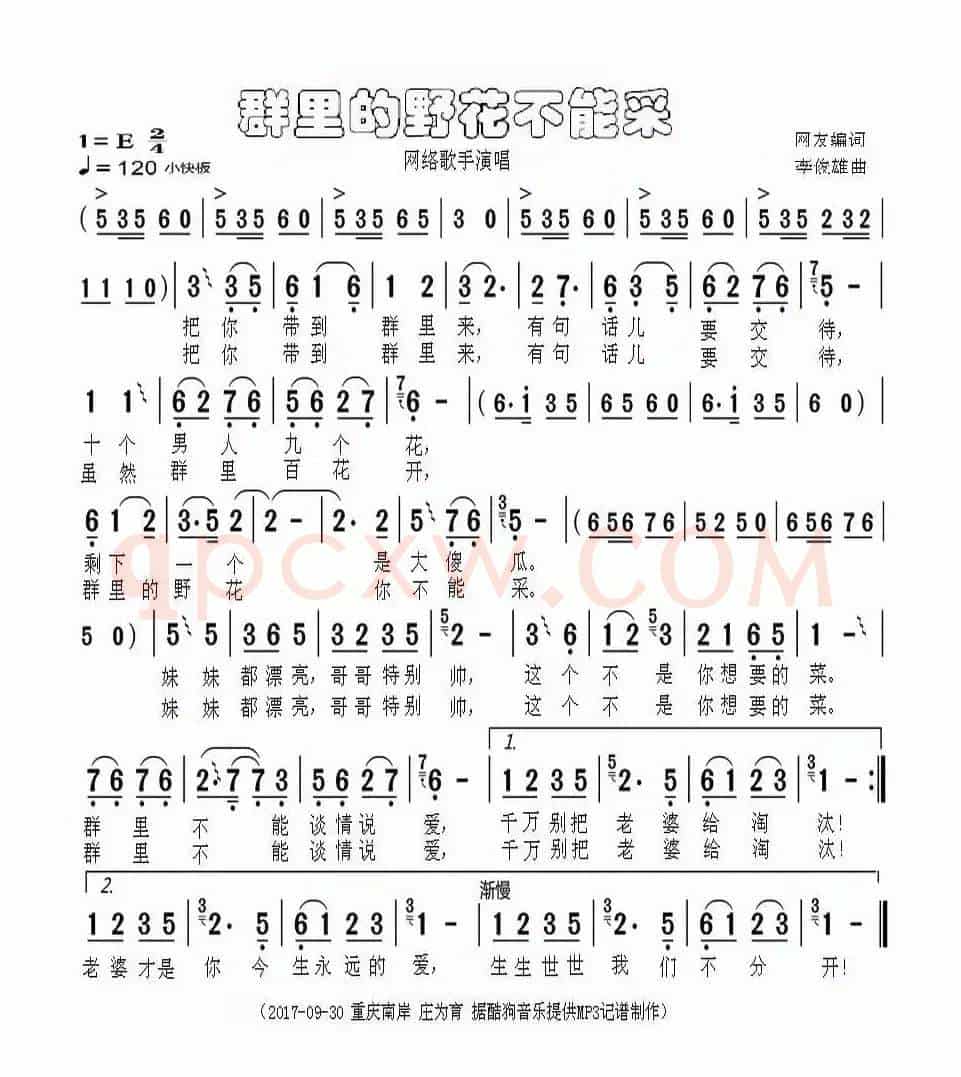群里的野花不能采