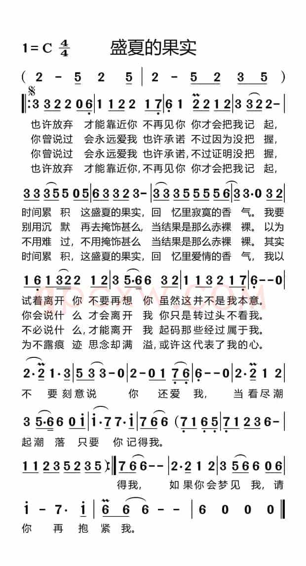 盛夏的果实（适合手机）