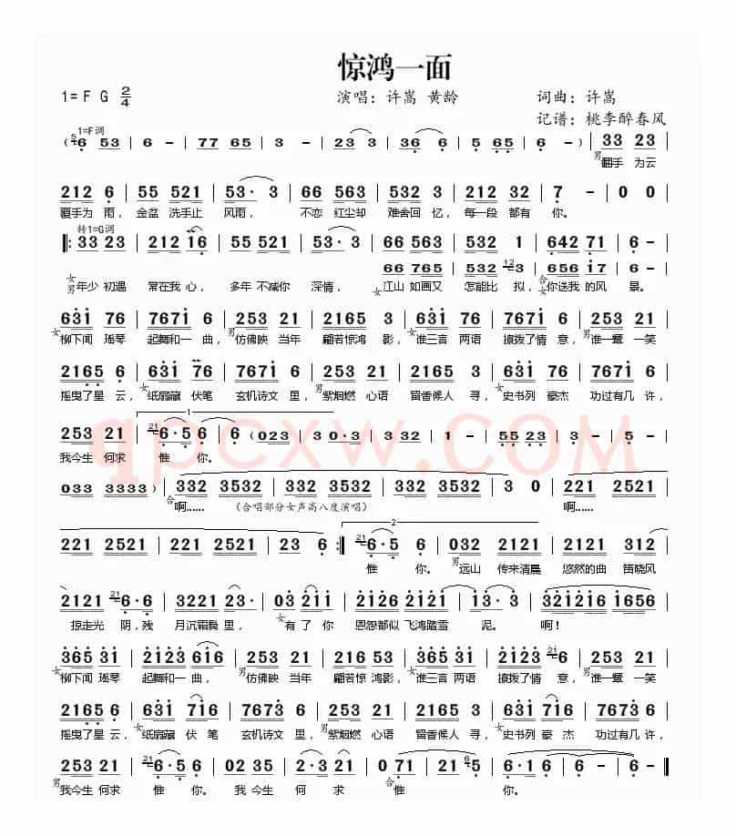 惊鸿一面