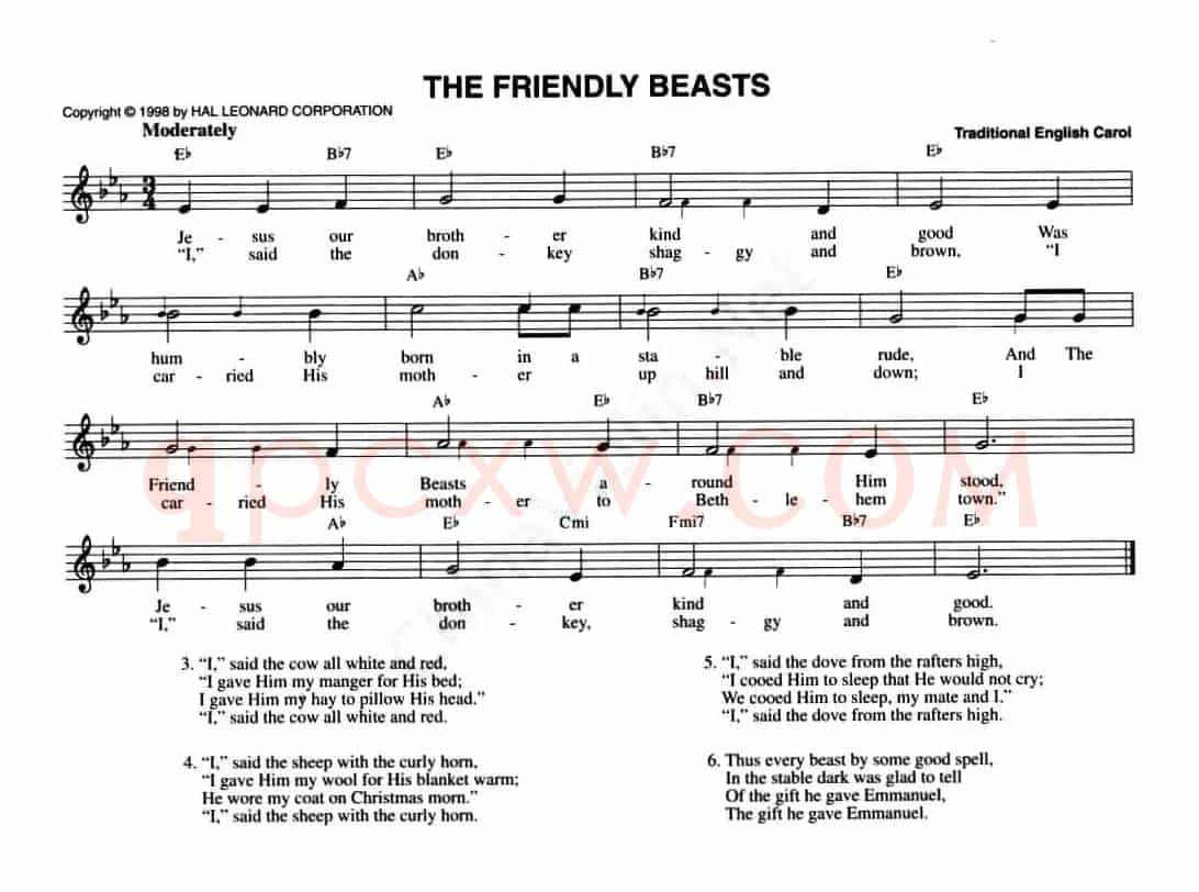 THE FRIENDLY BEASTS
