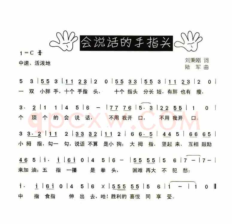 会说话的手指头（刘秉刚词 陆军曲）