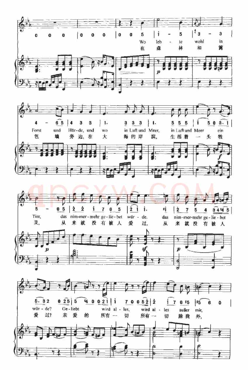 Seufzer eines Ungeliebten und Gegenliebe（失恋的叹息和爱恋）