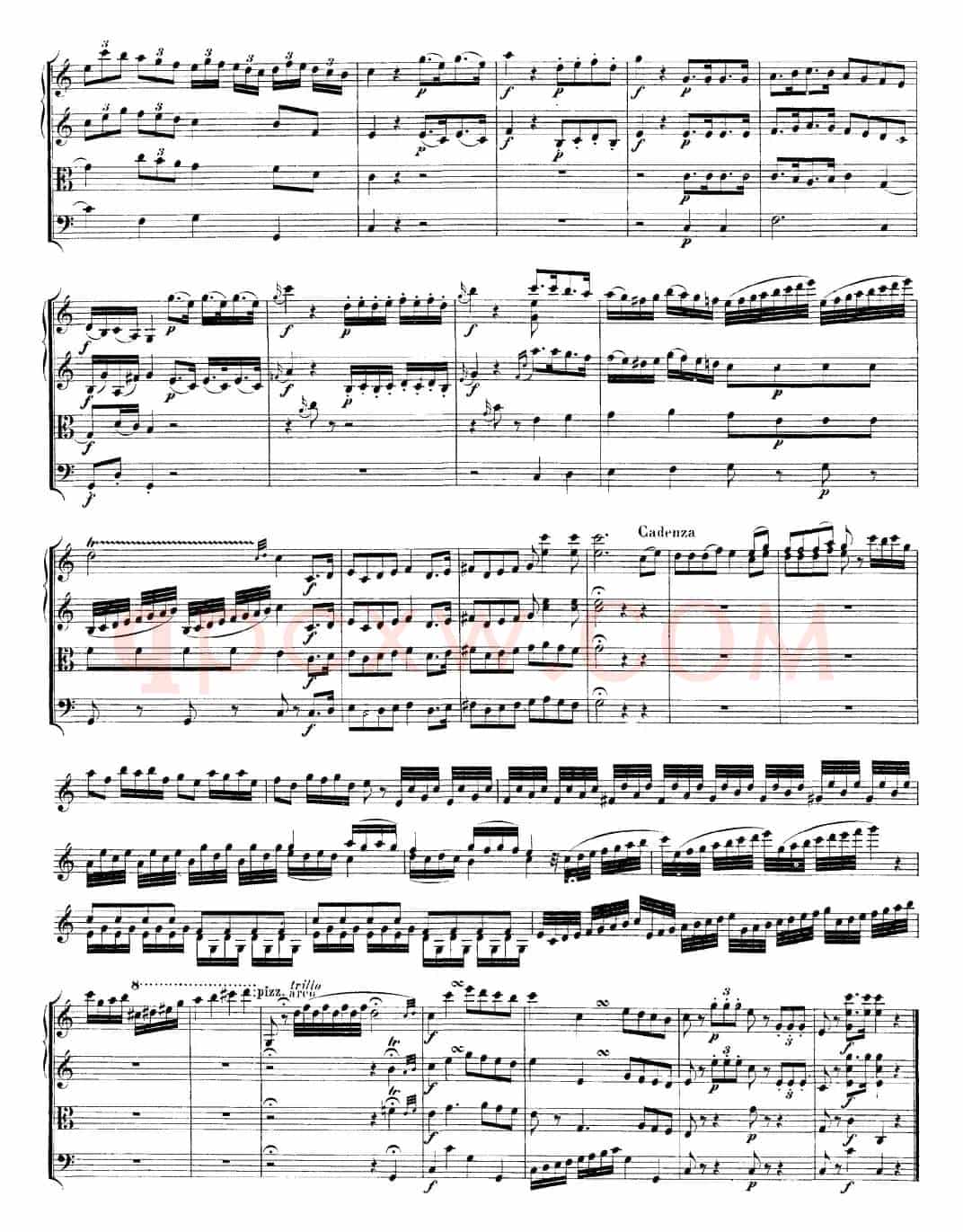 Mozart《A Musical Joke，K.522》（总谱）