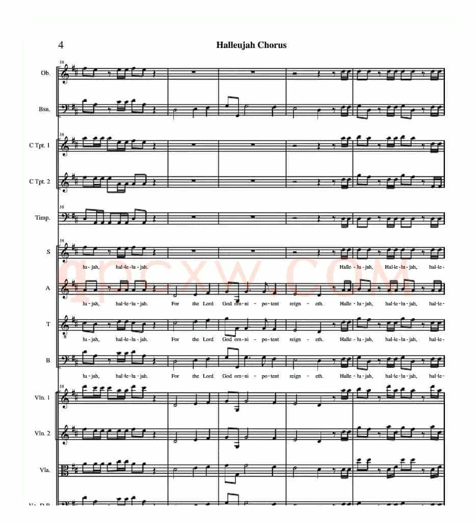 哈利路亚总谱1-10（Halleujah Chorus）