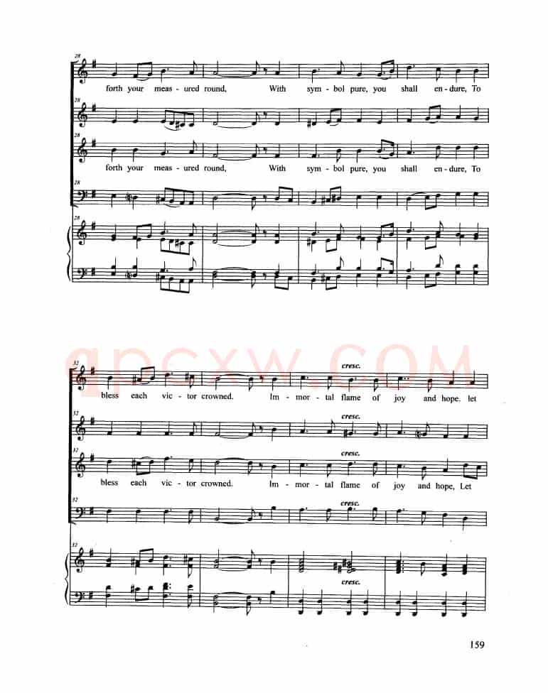 OLYMPIC HYMN（合唱 正谱）