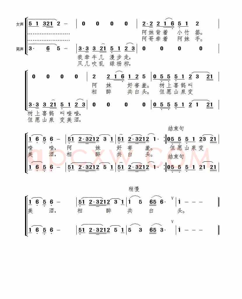 山沟沟情歌(男女声二重唱)