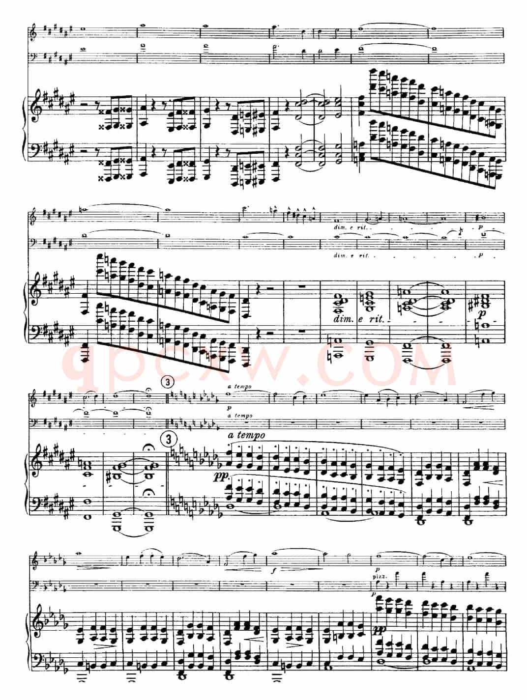 Franck《Piano Trio Op.1 No.1,F-sharp minor》(Ⅲ、小提琴+大提琴+钢琴伴奏)