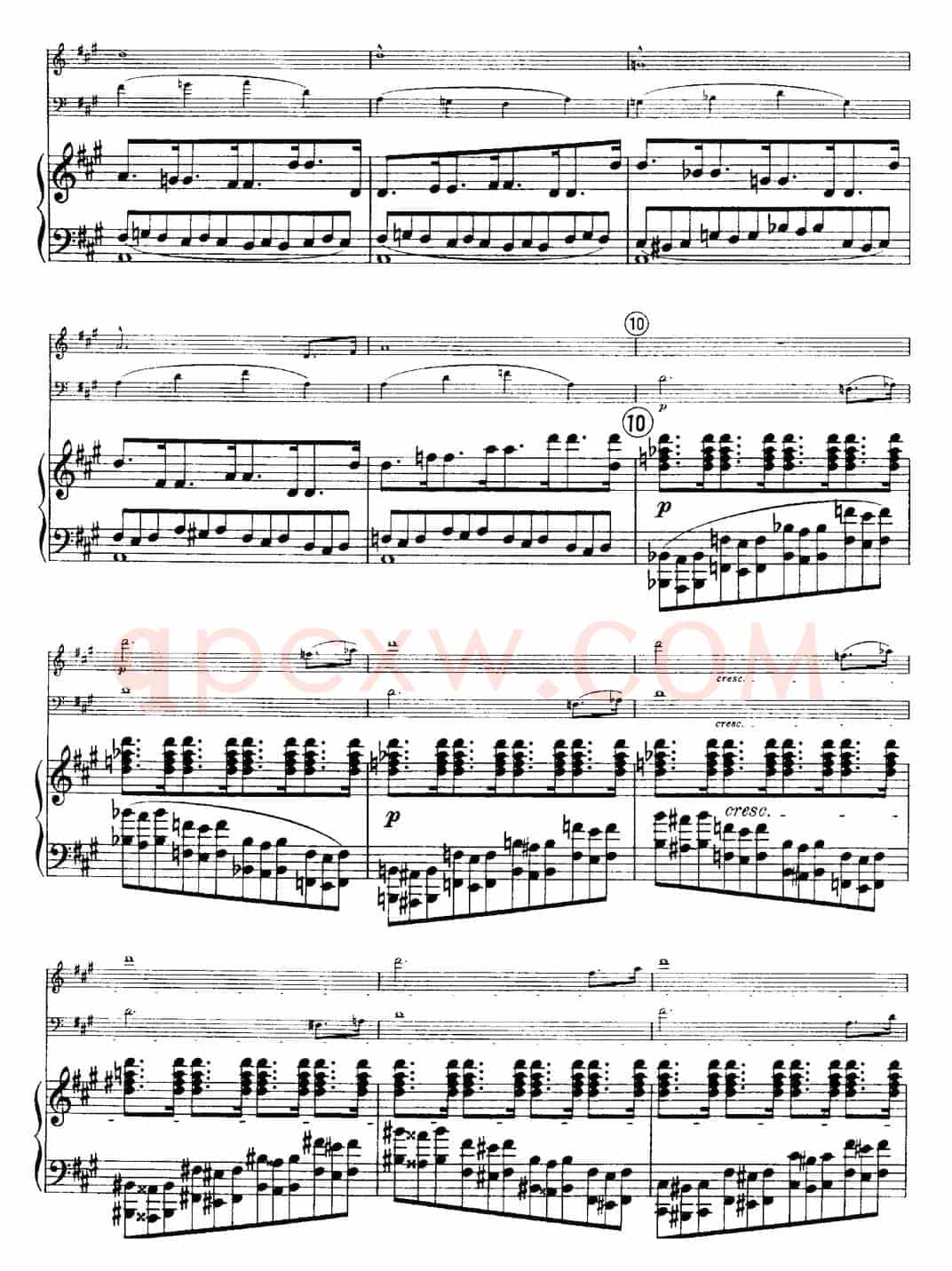 Franck《Piano Trio Op.1 No.1,F-sharp minor》(Ⅰ、小提琴+大提琴+钢琴伴奏)
