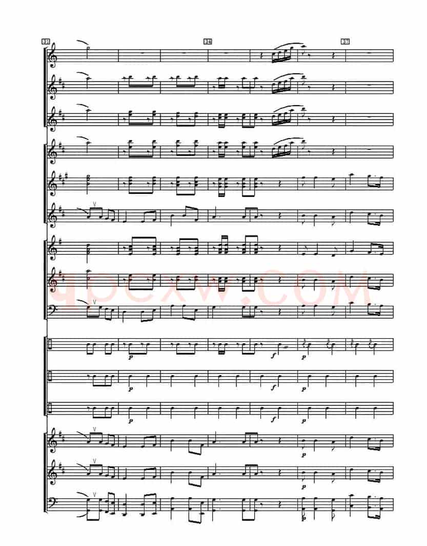 大刀进行曲（管乐合奏总谱）