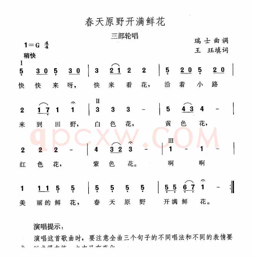 春天原野开满鲜花