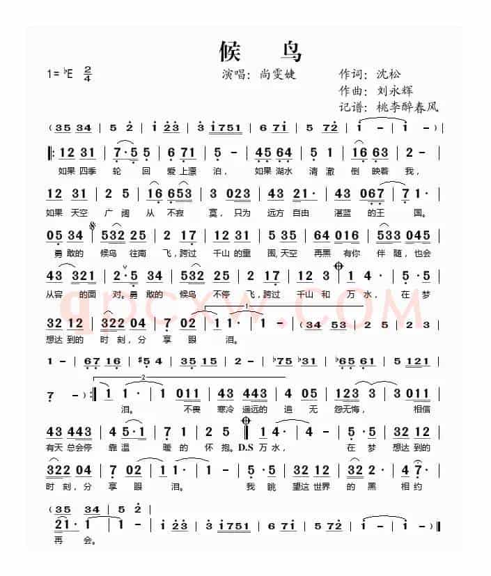 候鸟（尚雯婕演唱版）