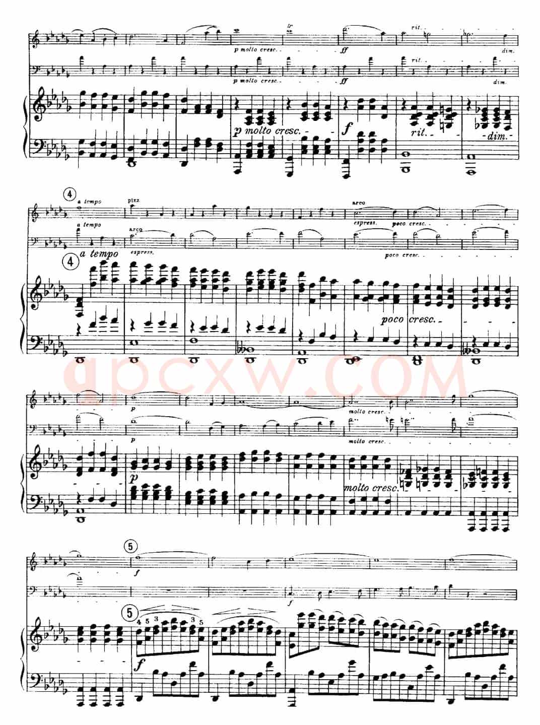 Franck《Piano Trio Op.1 No.1,F-sharp minor》(Ⅲ、小提琴+大提琴+钢琴伴奏)