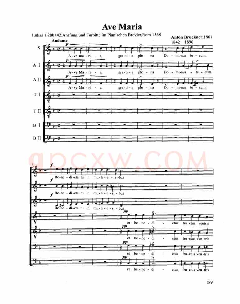 Ave Maria（合唱 正谱）
