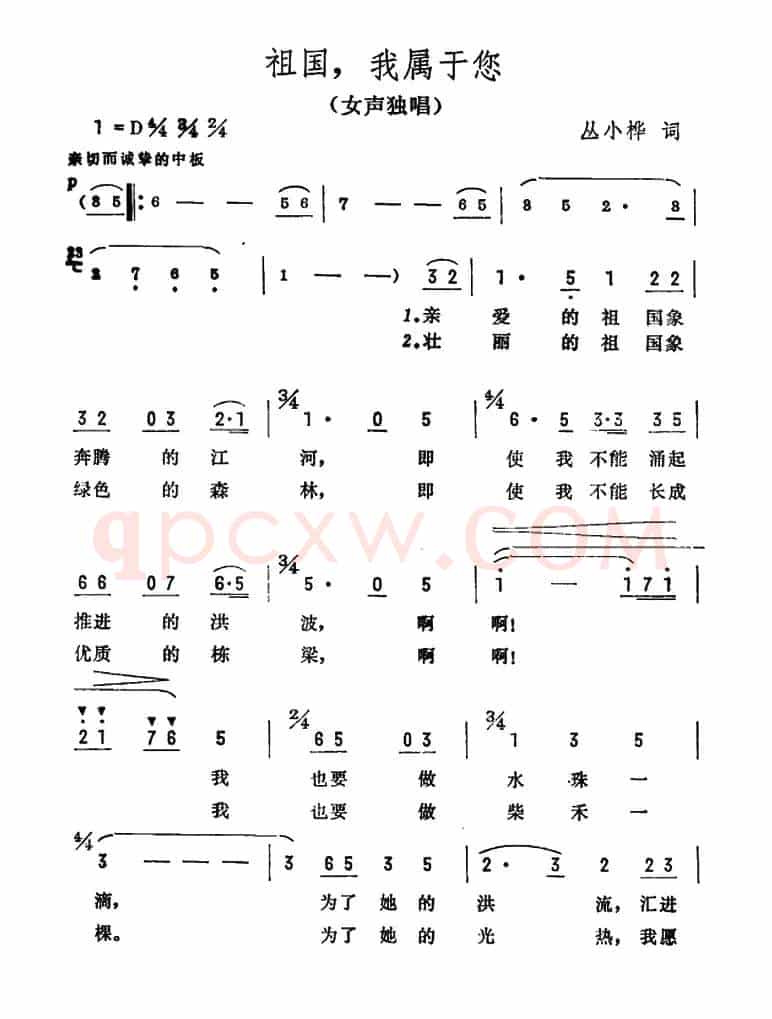 祖国，我属于您