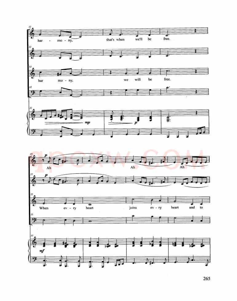 Hymn To Freedom（合唱 正谱）
