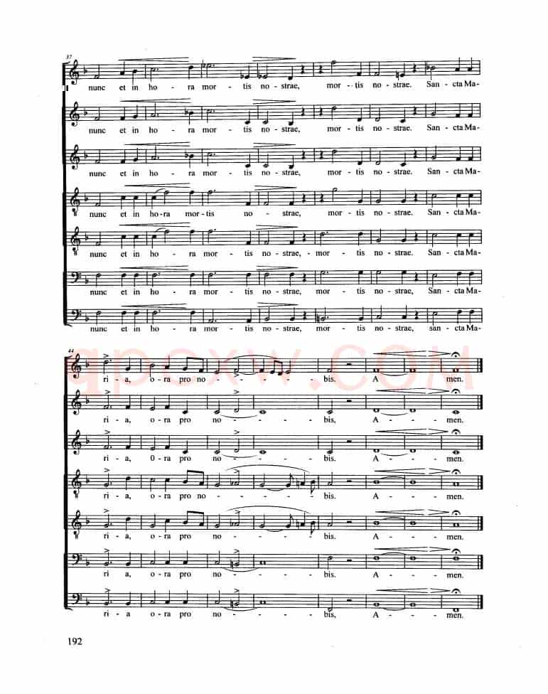 Ave Maria（合唱 正谱）
