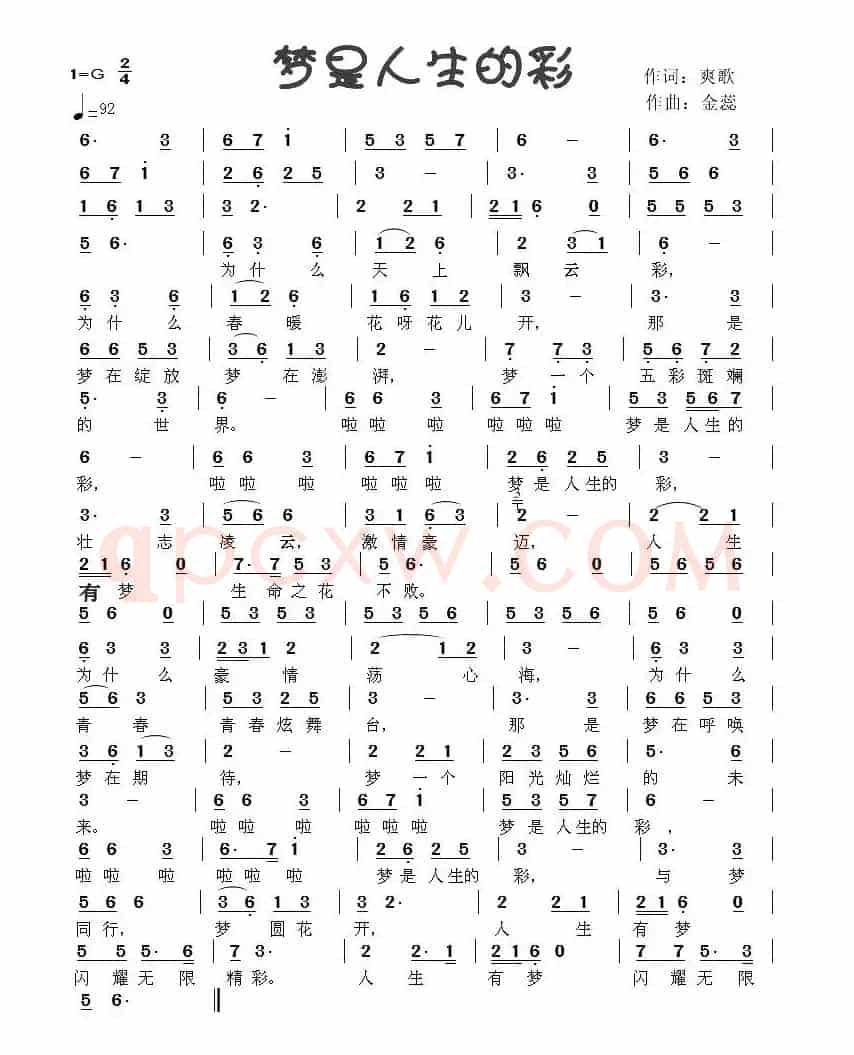 梦是人生的彩
