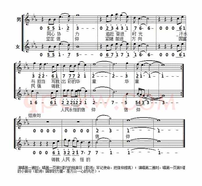 信仰（杨文国词 孟文豪曲、线简谱对照版）