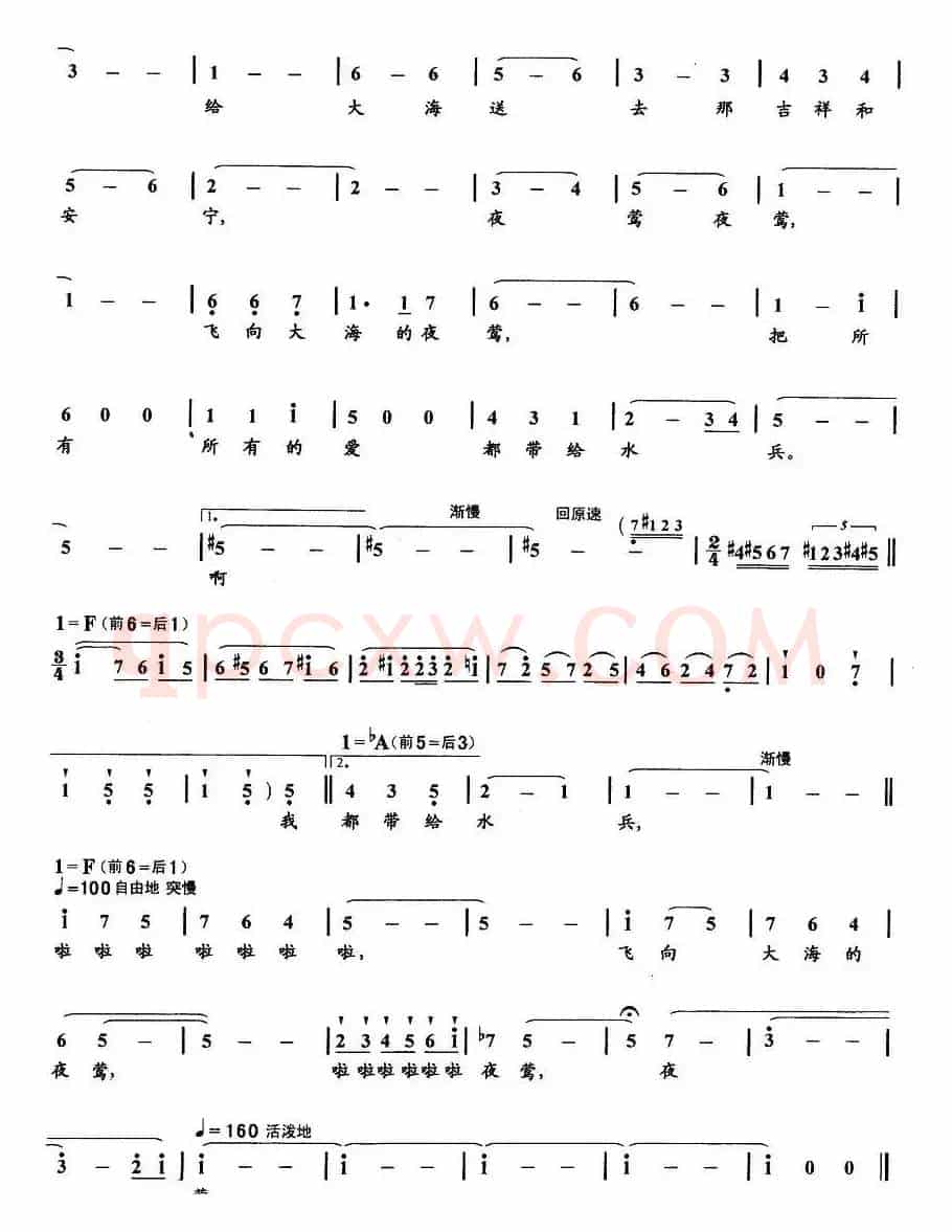 飞向大海的夜莺(音乐·舞蹈《水兵之恋》选曲)