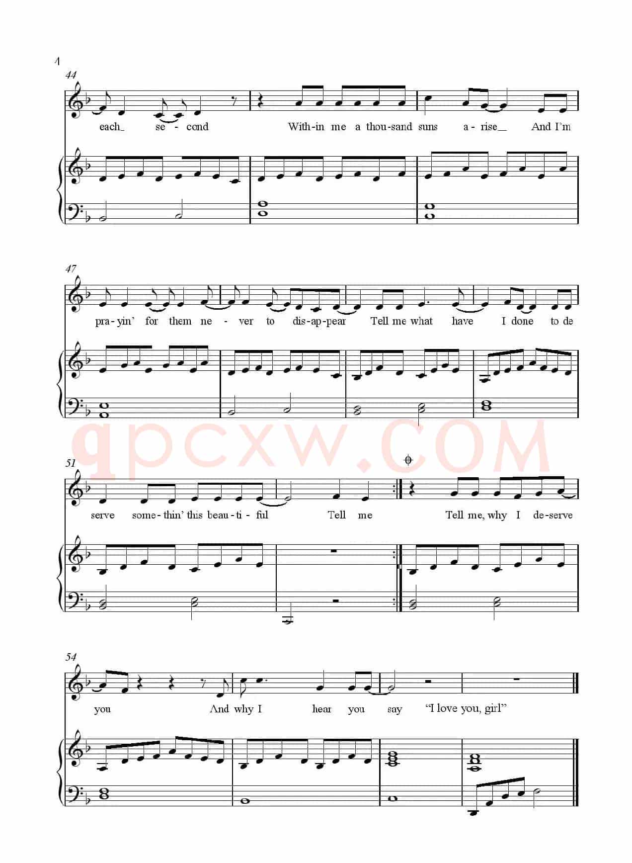 [美]Tell Me Why（美国电视连续剧《吸血鬼日记》插曲）（正谱）