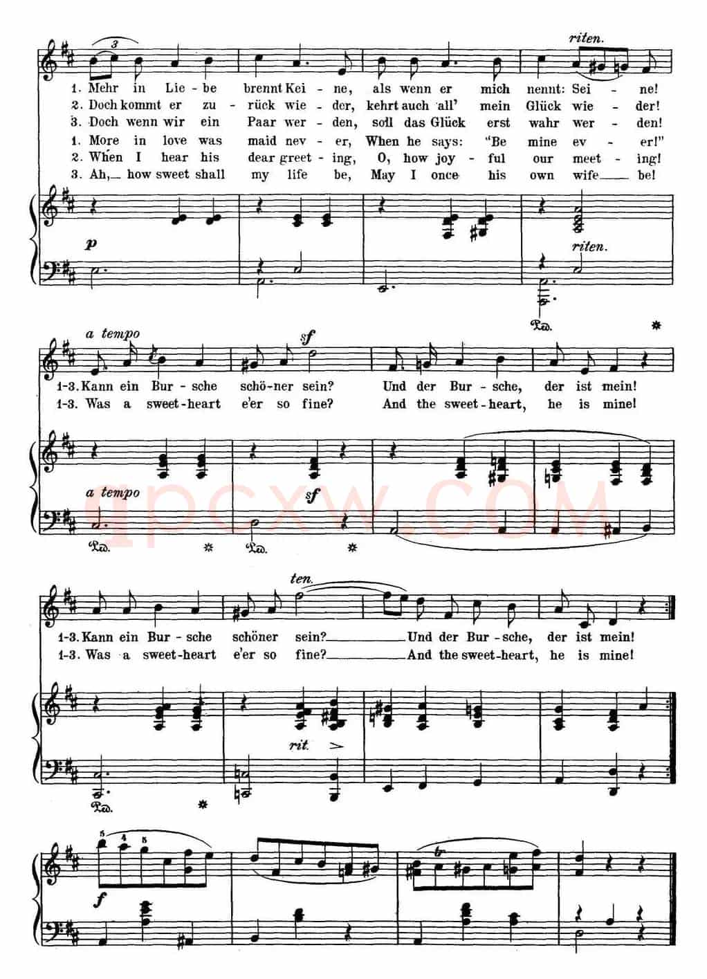 Chopin-17 Polish Songs Op.74,No.8(Mein Geliebter. My Sweetheart.)(钢琴伴奏谱)