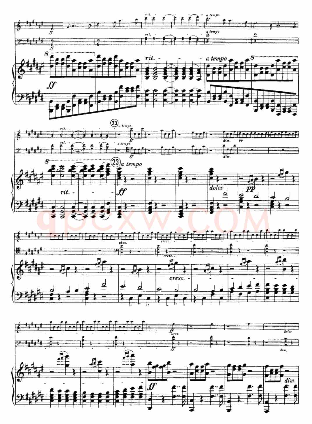 Franck《Piano Trio Op.1 No.1,F-sharp minor》(Ⅲ、小提琴+大提琴+钢琴伴奏)