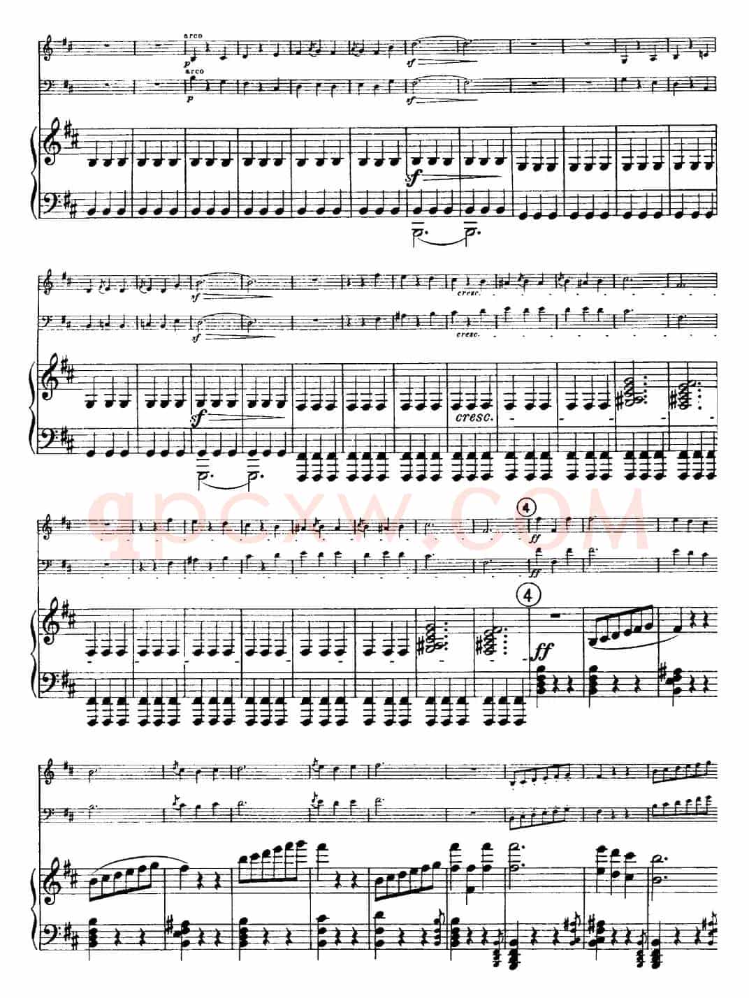 Franck《Piano Trio Op.1 No.1,F-sharp minor》(Ⅱ、小提琴+大提琴+钢琴伴奏)